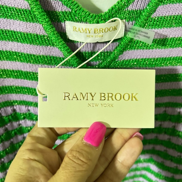 Striped Green and Pink Knit Dress - Picture 8 of 10